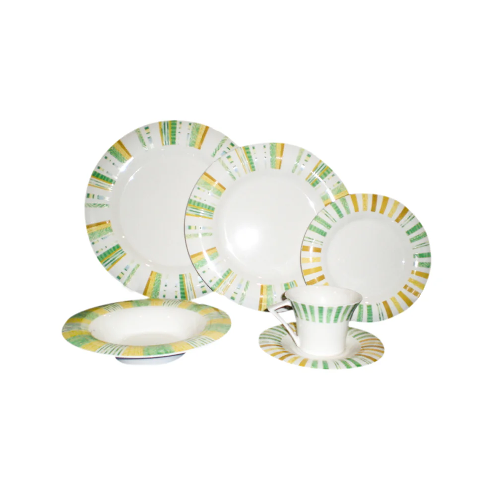 Vajilla De Porcelana Fina Para 4 Personas Top Choice 21 Pzas