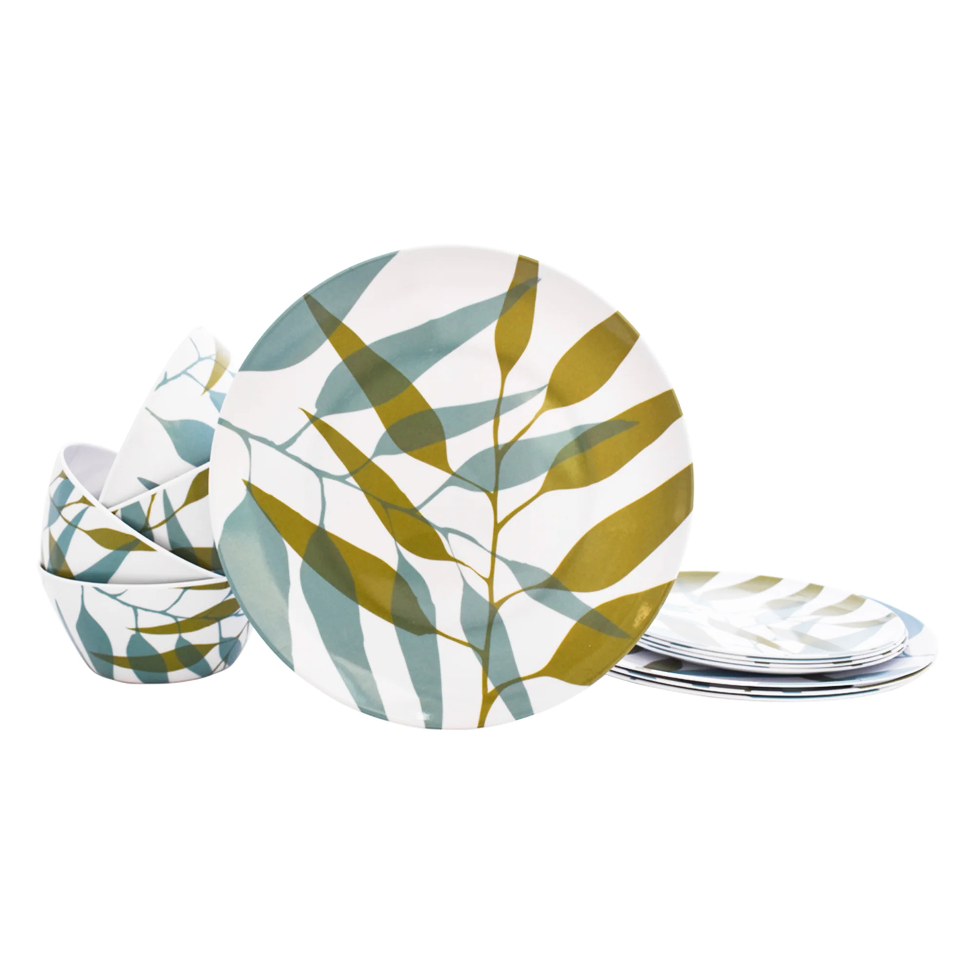 Vajilla Top Choice Palmeras Melamina 12pz - Imagen 3