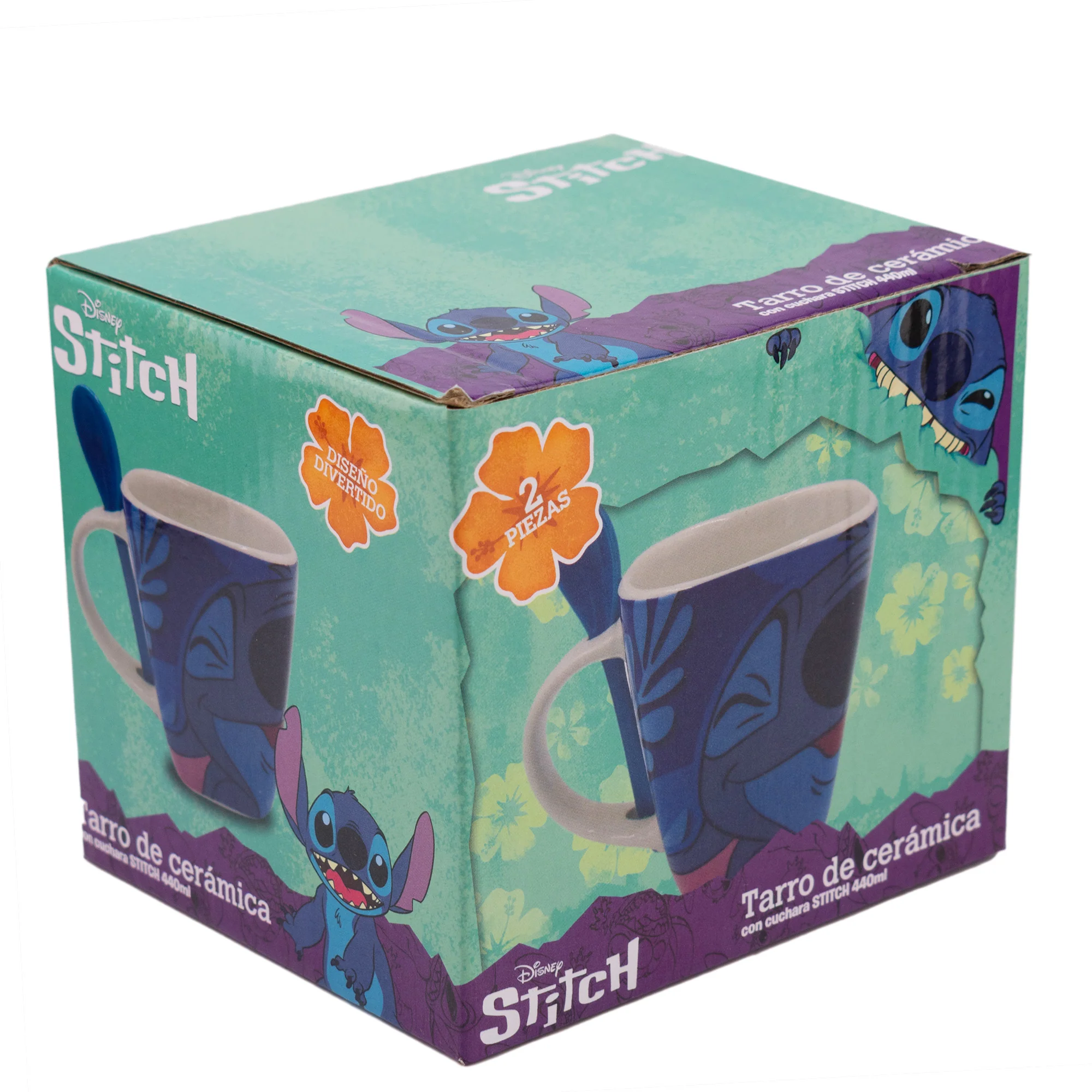Taza de Cerámica con Cuchara Disney Stitch 440ml - Imagen 3