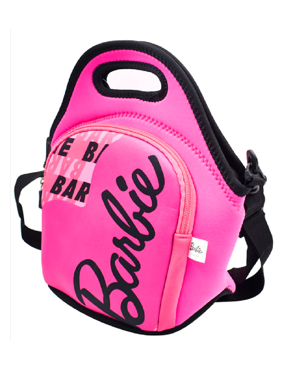Lonchera Térmica Infantil de Neopreno con Correa y Asa Barbie Mattel - Imagen 5