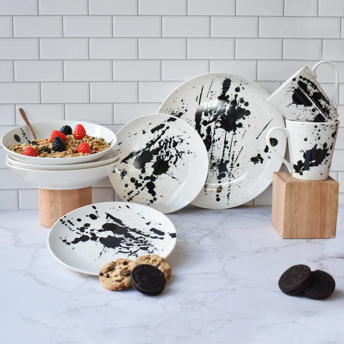 Vajilla con Tazas Para 4 Personas Kaiser Art/Golden Marble Porcelana 16 pz - Imagen 3