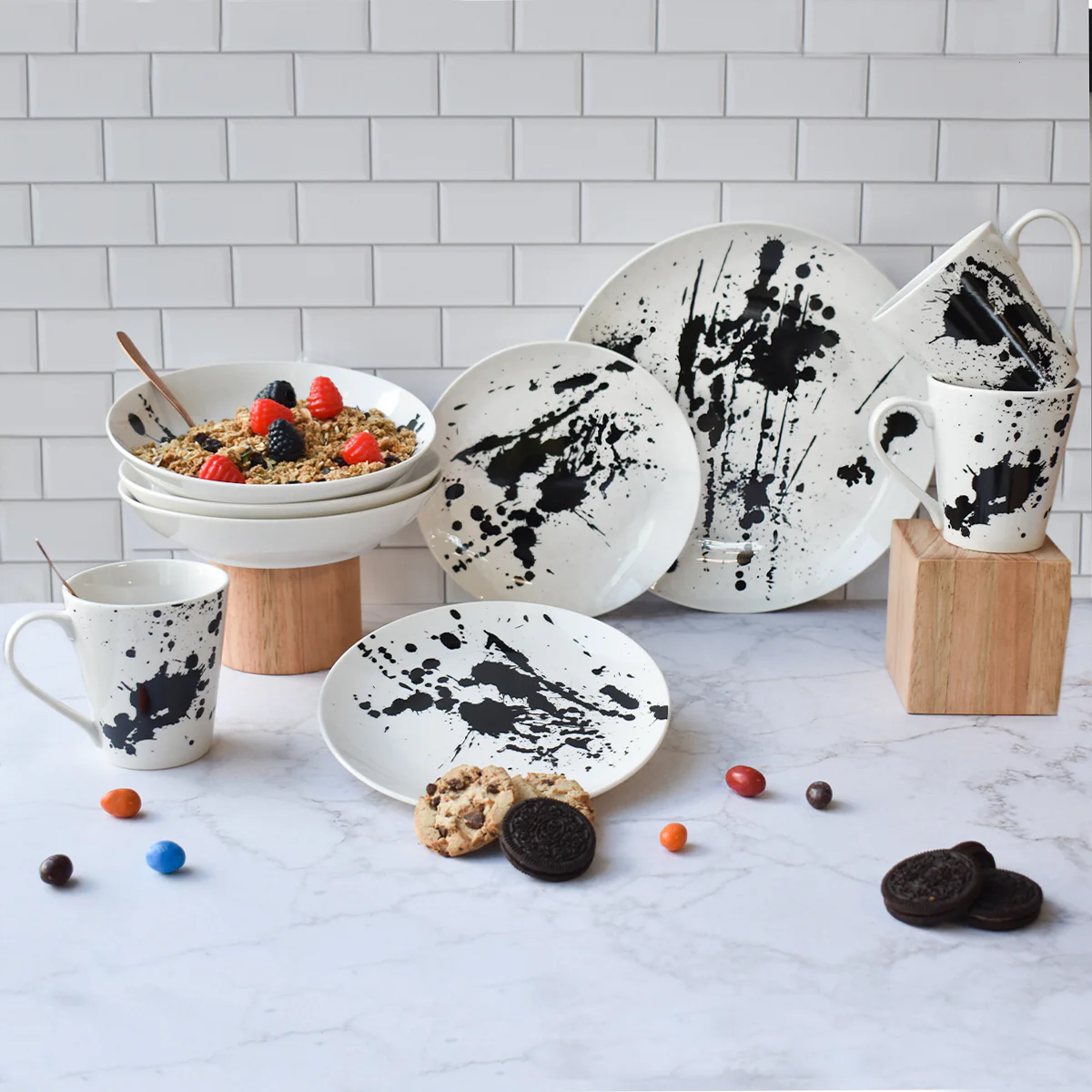 Vajilla con Tazas Para 4 Personas Kaiser Art/Golden Marble Porcelana 16 pz - Imagen 4