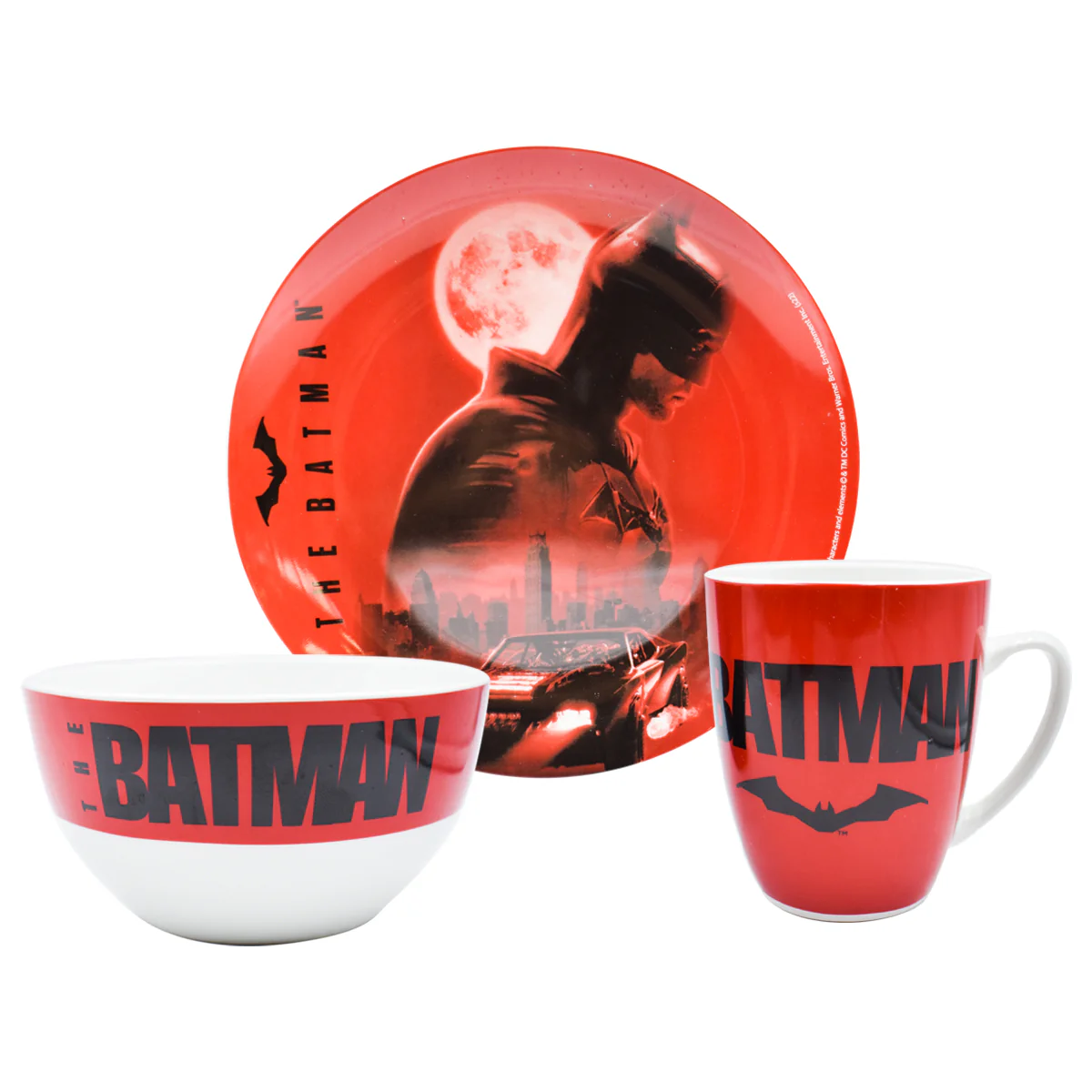 Vajilla de Porcelana con Tazas Fun Kids The Batman 12 pzas 4 personas - Imagen 2
