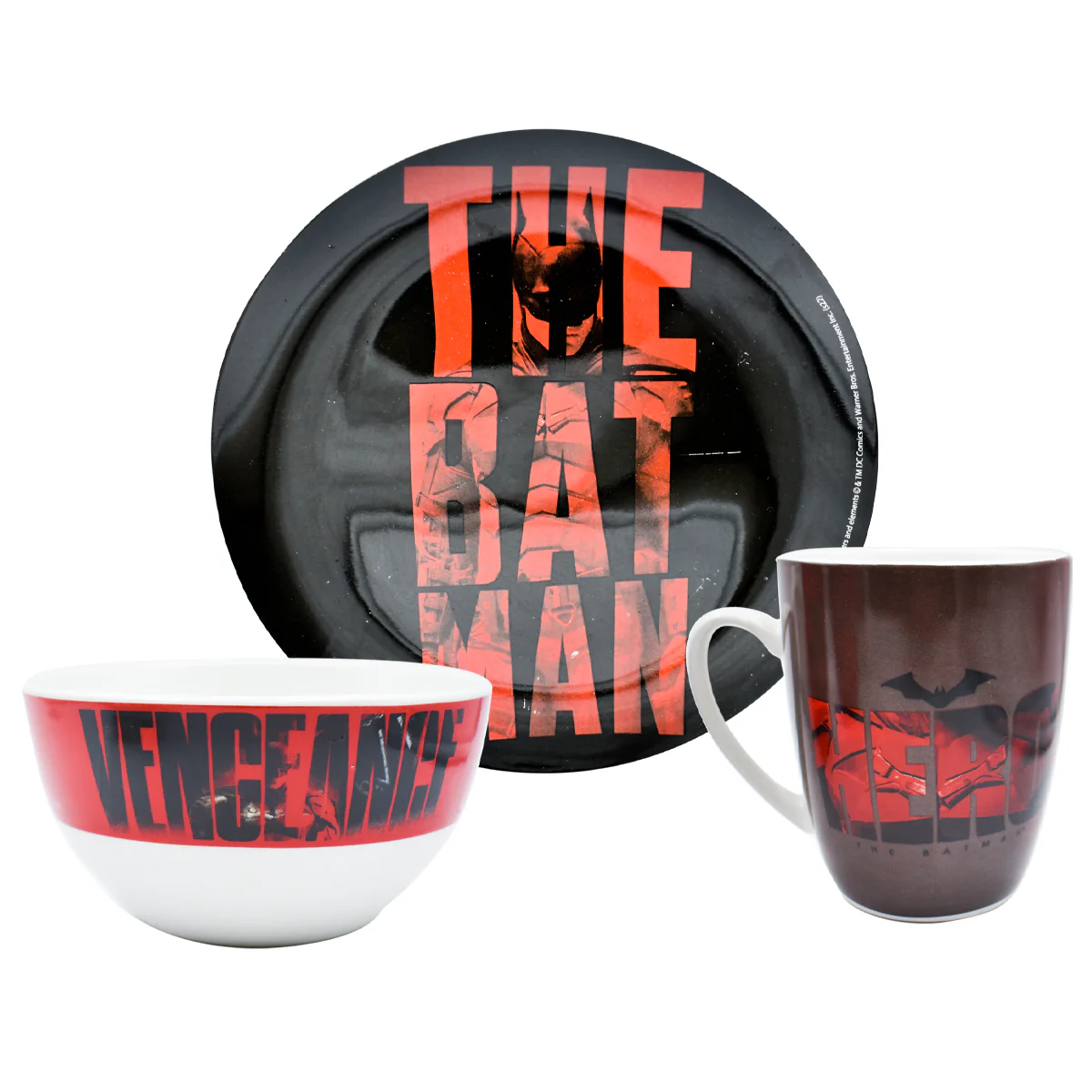 Vajilla de Porcelana con Tazas Fun Kids The Batman 12 pzas 4 personas - Imagen 4