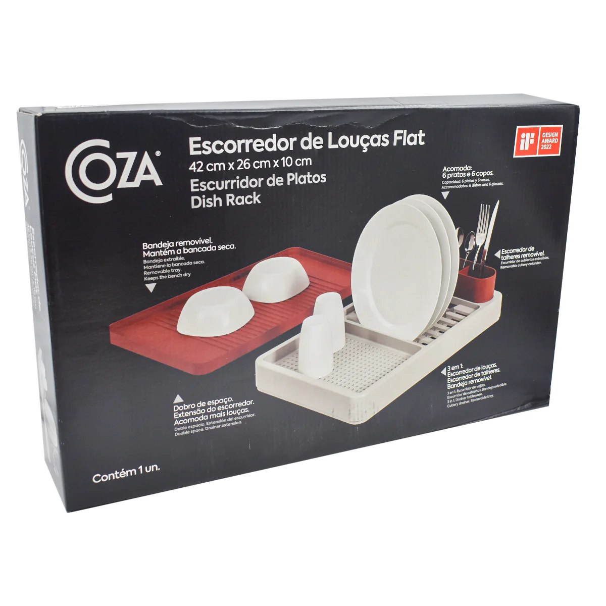 Coza Escurridor de Platos Compacto 3 en 1 Dish Rack - Imagen 3