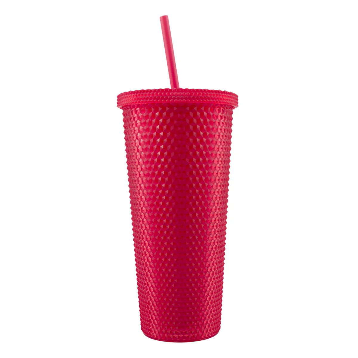 Vaso NUVÓ Grande Con Relieve Diamante Tapa Y Popote 600ml - Imagen 7