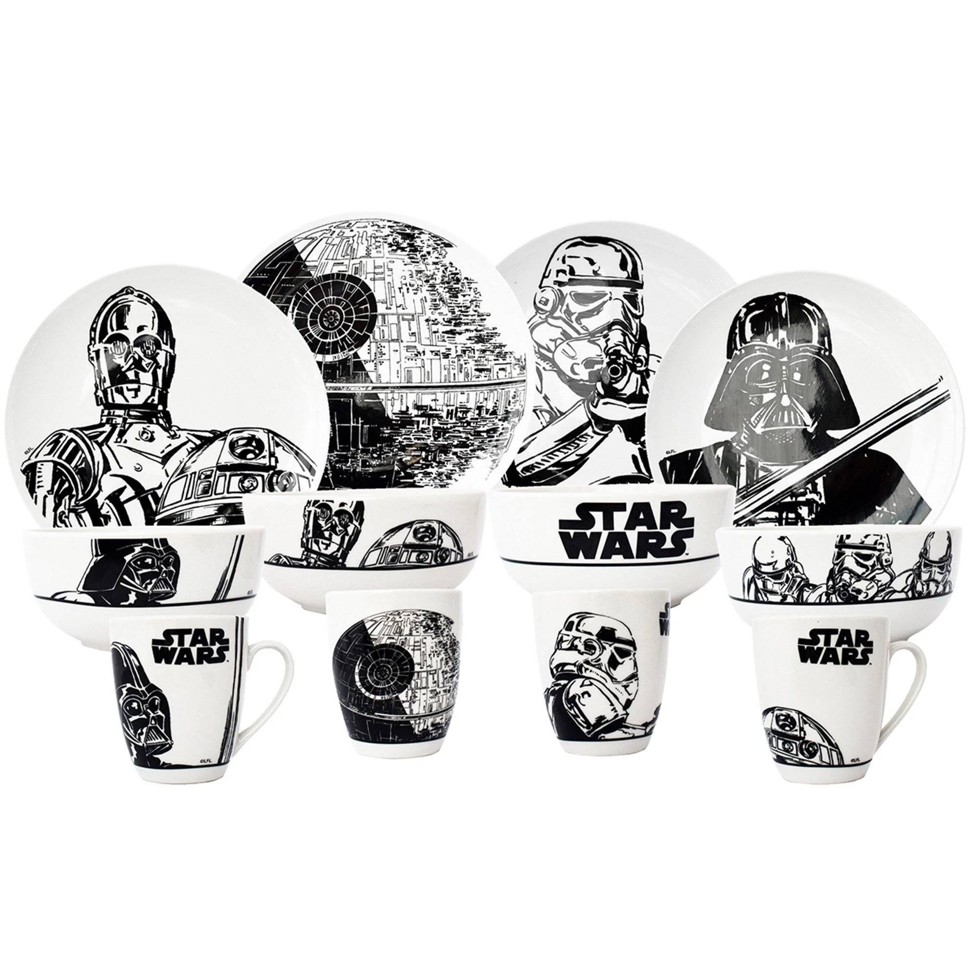 Vajilla de Porcelana Fun Kids Disney Star Wars 12pz