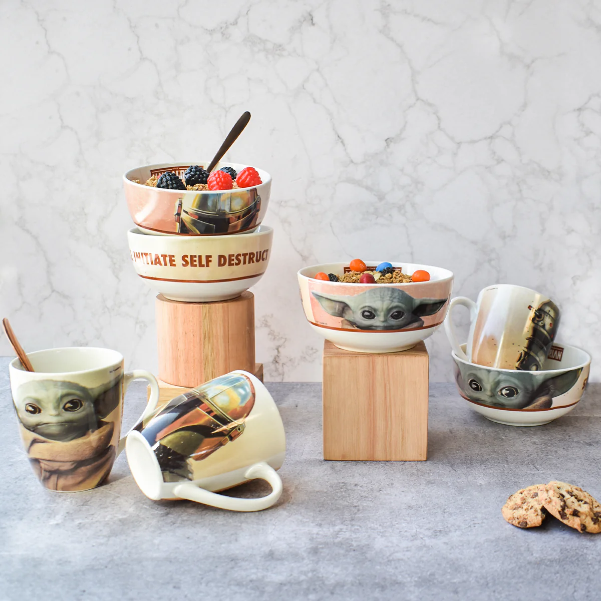 Vajilla de Porcelana Fun Kids Disney Baby Yoda Mandalorian 12pz - Imagen 5