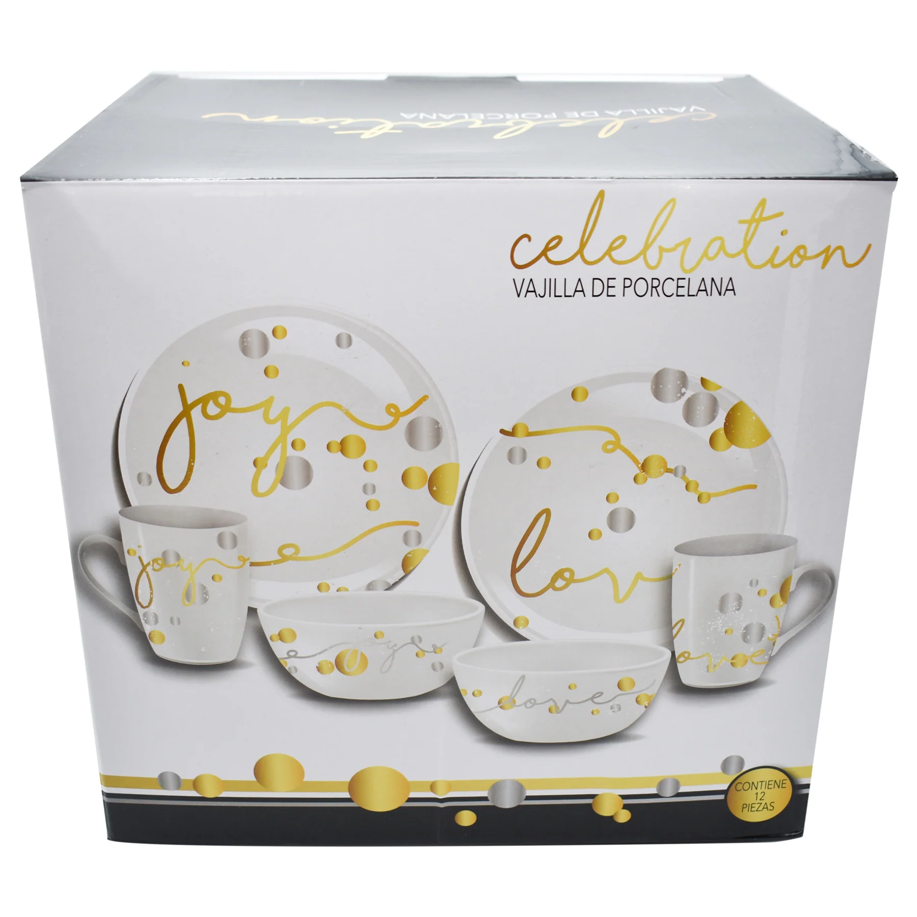 Vajilla Moderna C Tazas Celebration Porcelana 12pz 4 Persona - Imagen 7