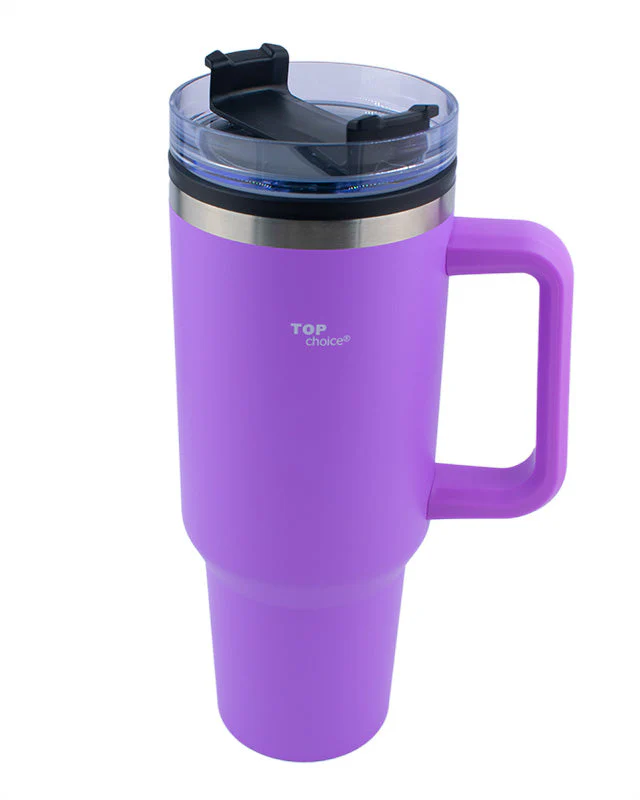 Termo de Acero Inoxidable con Doble Pared, Asa Y Popote Top Chioce 1.2 Lt - Imagen 2