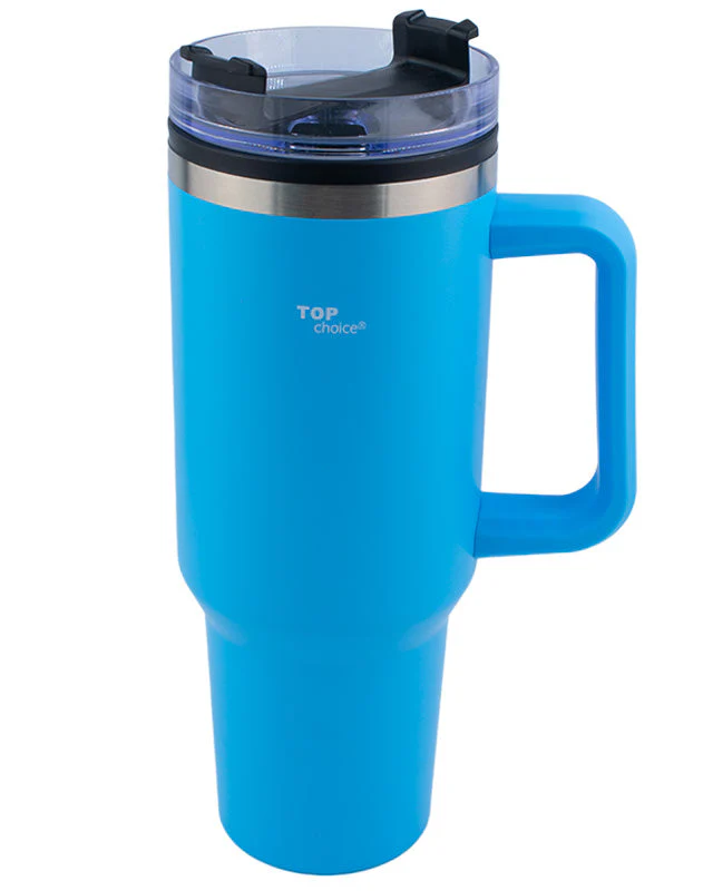 Termo de Acero Inoxidable con Doble Pared, Asa Y Popote Top Chioce 1.2 Lt - Imagen 4