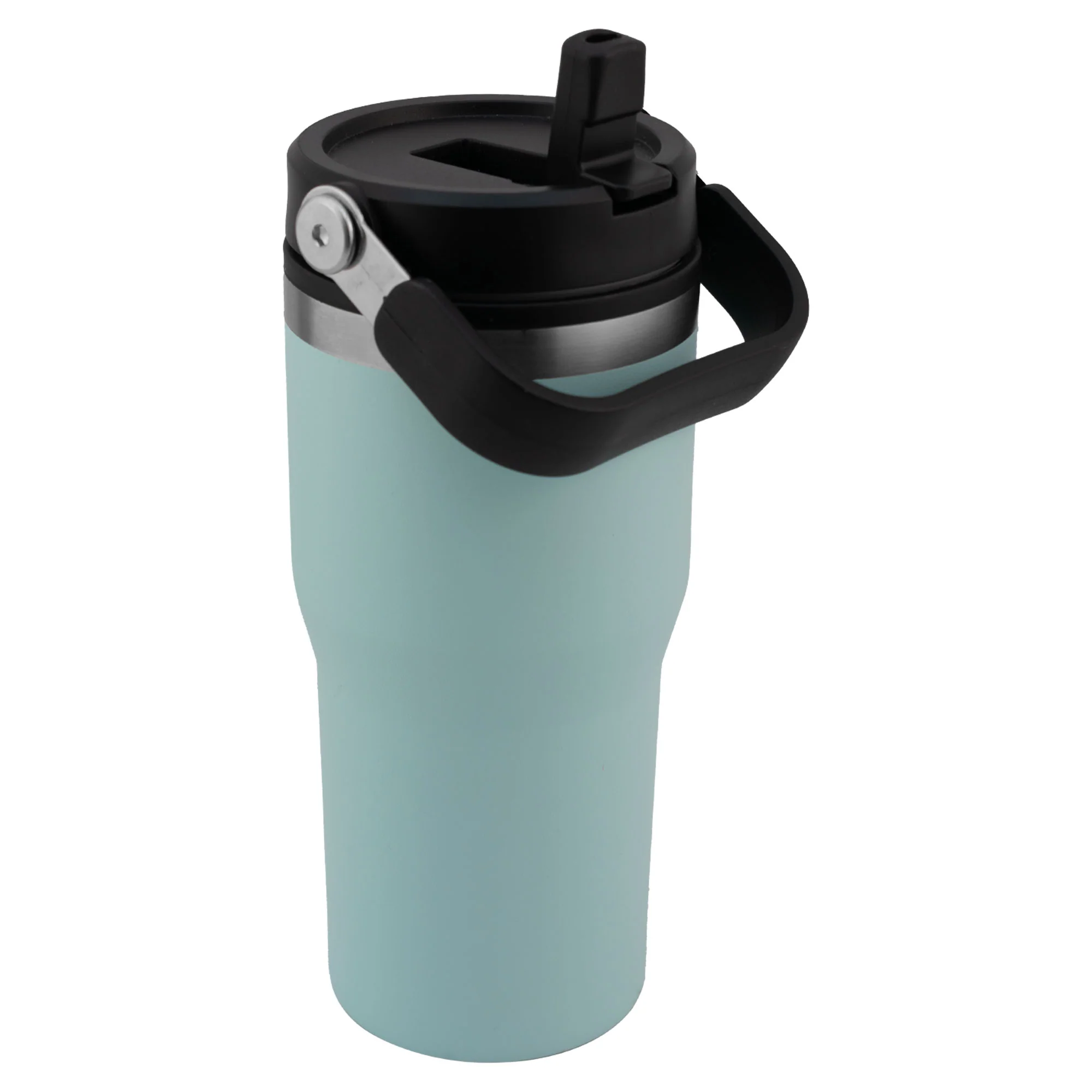 Termo de Acero Inoxidable con Doble Pared, Agarradera Y Popote 650ml - Imagen 8