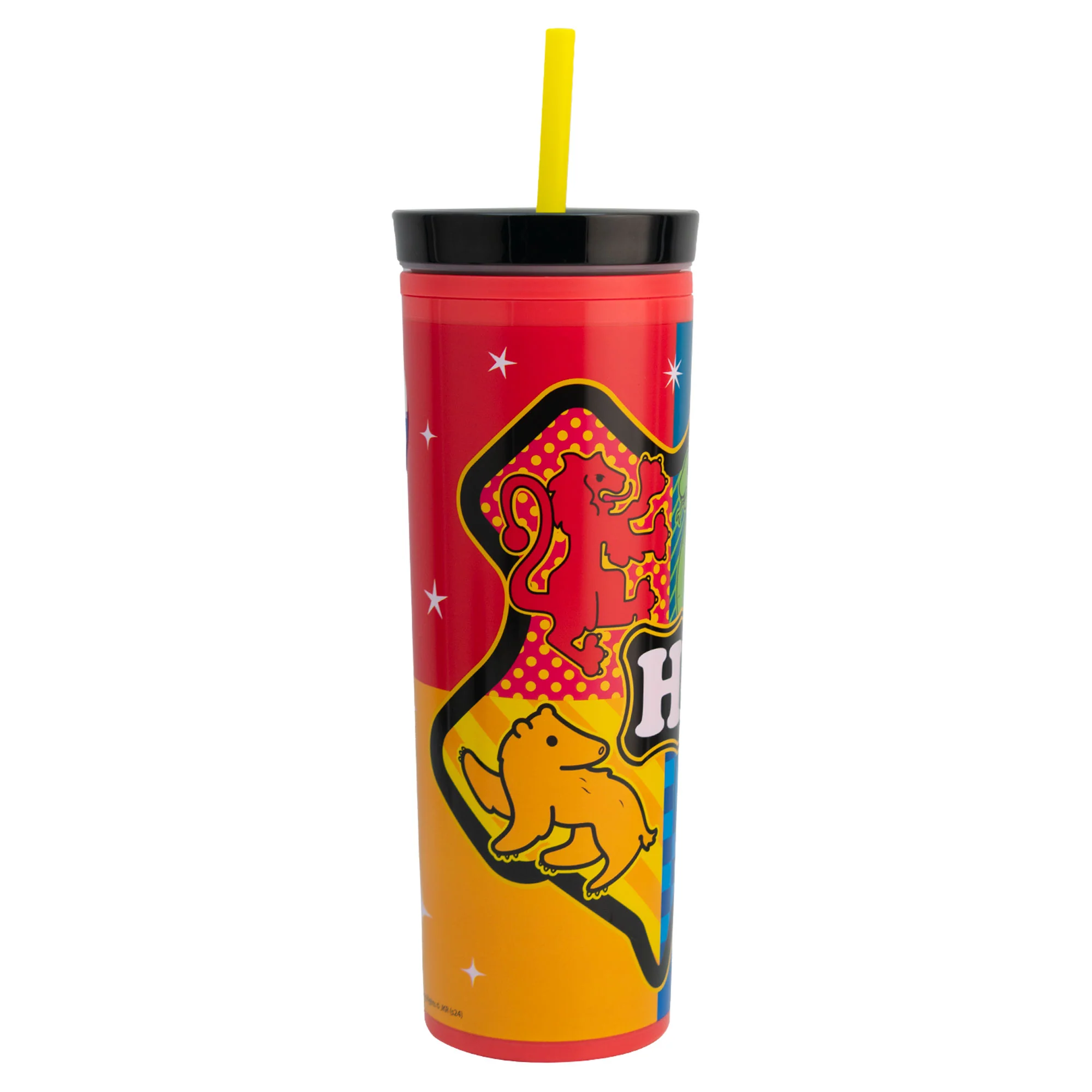 Termo Tipo Vaso con Doble Pared y Popote Personajes Animados 450ml - Imagen 6