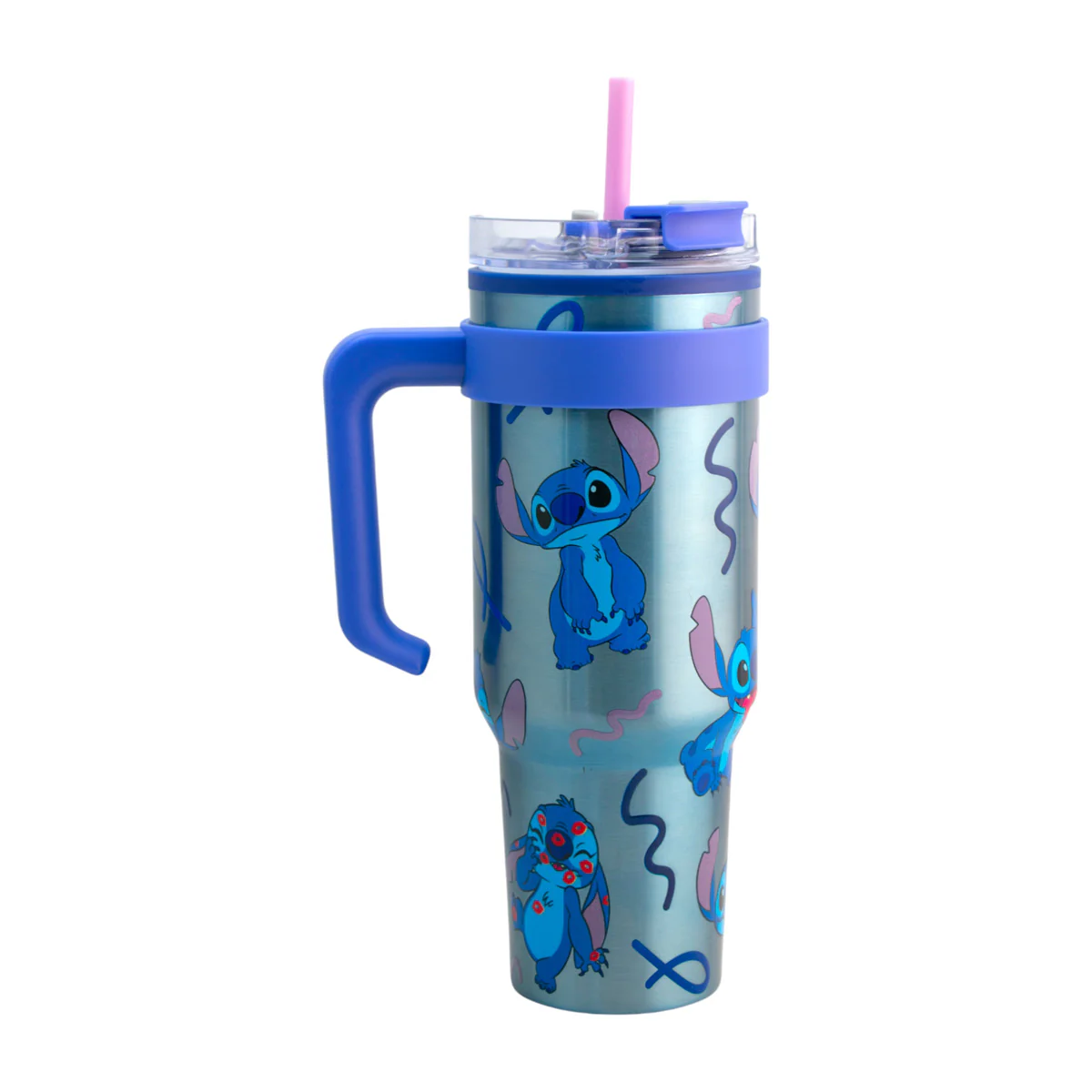 Termo de Acero Inoxidable con Doble Pared, Tapa Doble y Popote Distintos Personajes 1.2 Lt