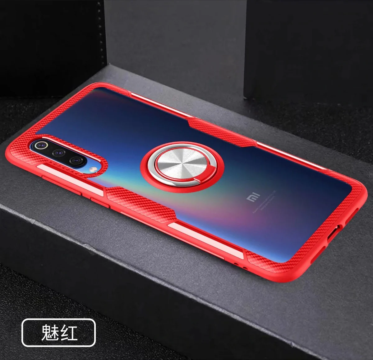 Funda Transparente Con Anillo para Xiaomi Mi 9 SE Mi 9SE - Imagen 2