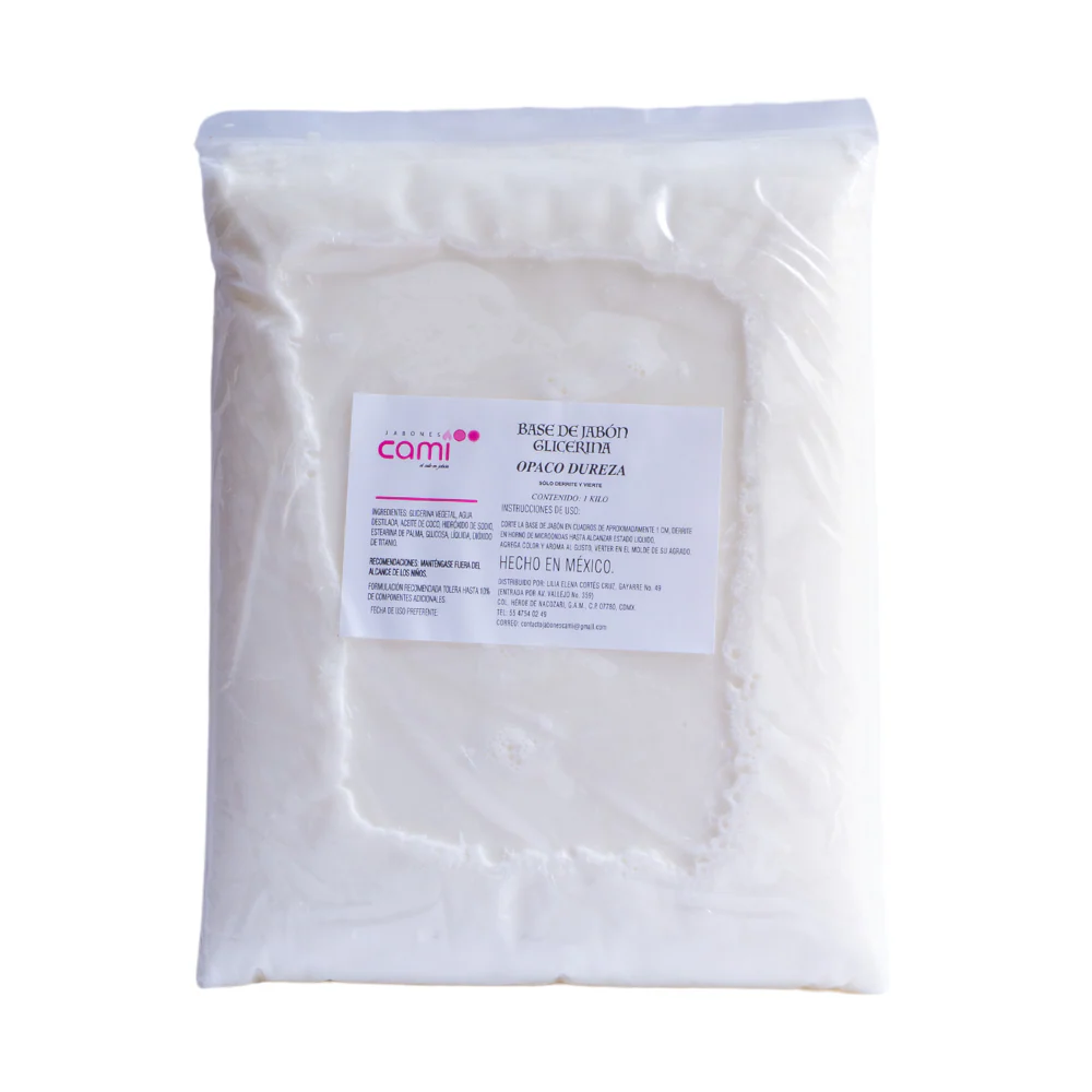 Base Glicerina para Jabón Opaco + Dureza 1kg