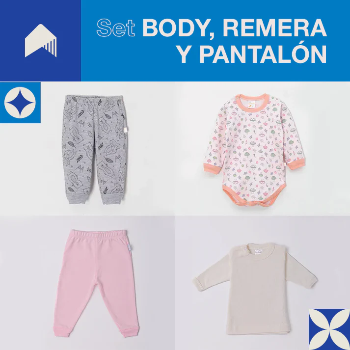 Bolsón 12 Body, Remera y Pantalón