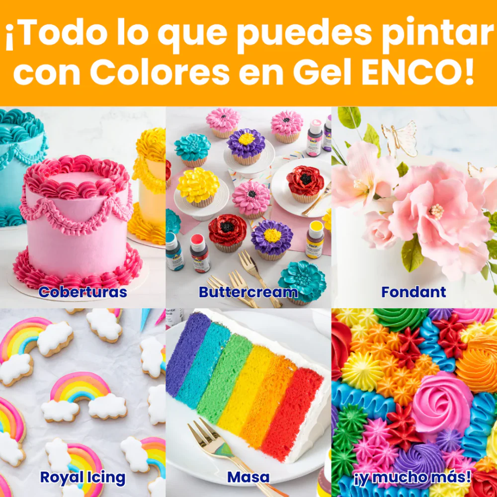 Color en Gel ENCO Amarillo Huevo 40 grs. - Imagen 3