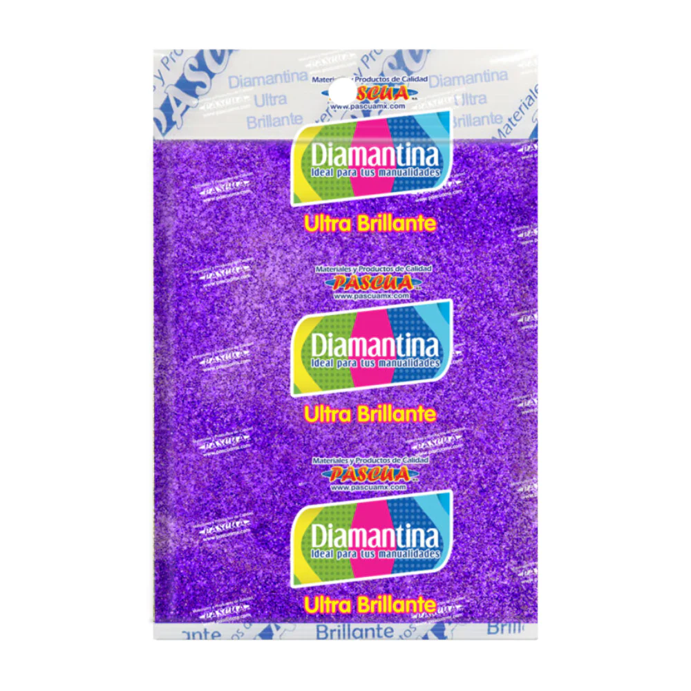 Diamantina Fina 50 gr Morada Ultra Brillante