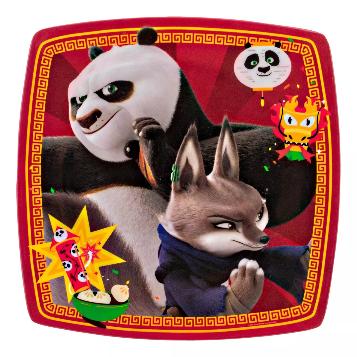 Vajilla Individual Melamina Kung Fu Panda 4 La Película 3 Pz - Imagen 2