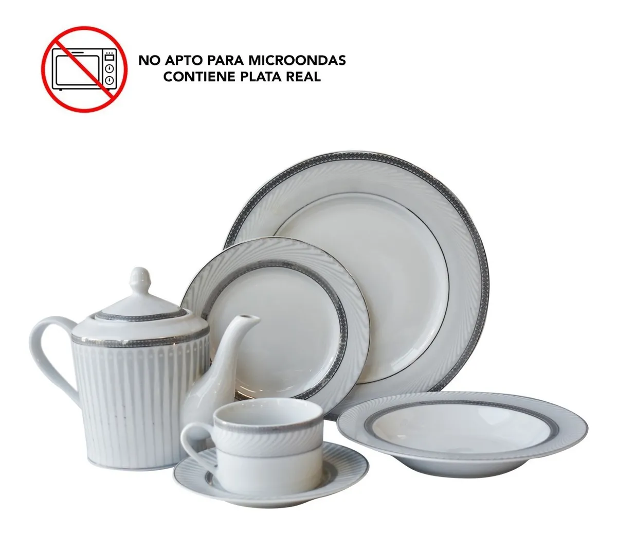 Vajilla de Porcelana Platino Top Choice 47 Piezas - Imagen 7