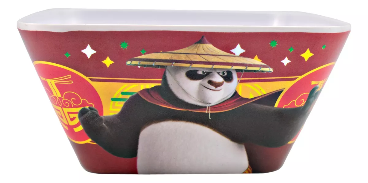 Vajilla Individual Melamina Kung Fu Panda 4 La Película 3 Pz - Imagen 8