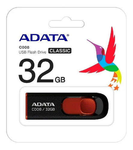 Memoria USB Adata 32GB C008 Rojo J05817