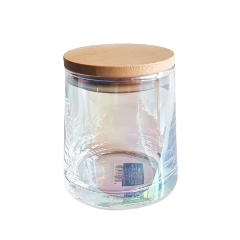 Frascos de Vidrio Grande con Tapa de Bambú