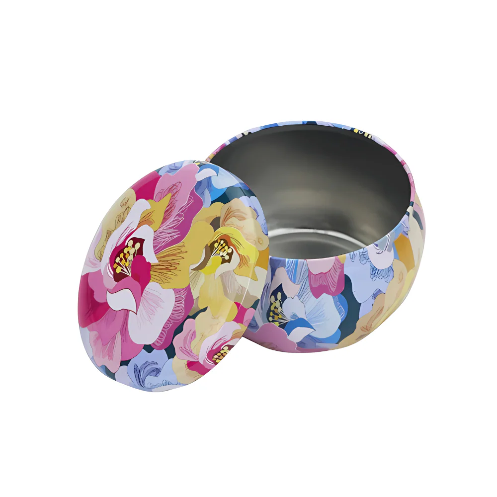 Lata para Vela Aluminio 4 oz. Floral - Imagen 2
