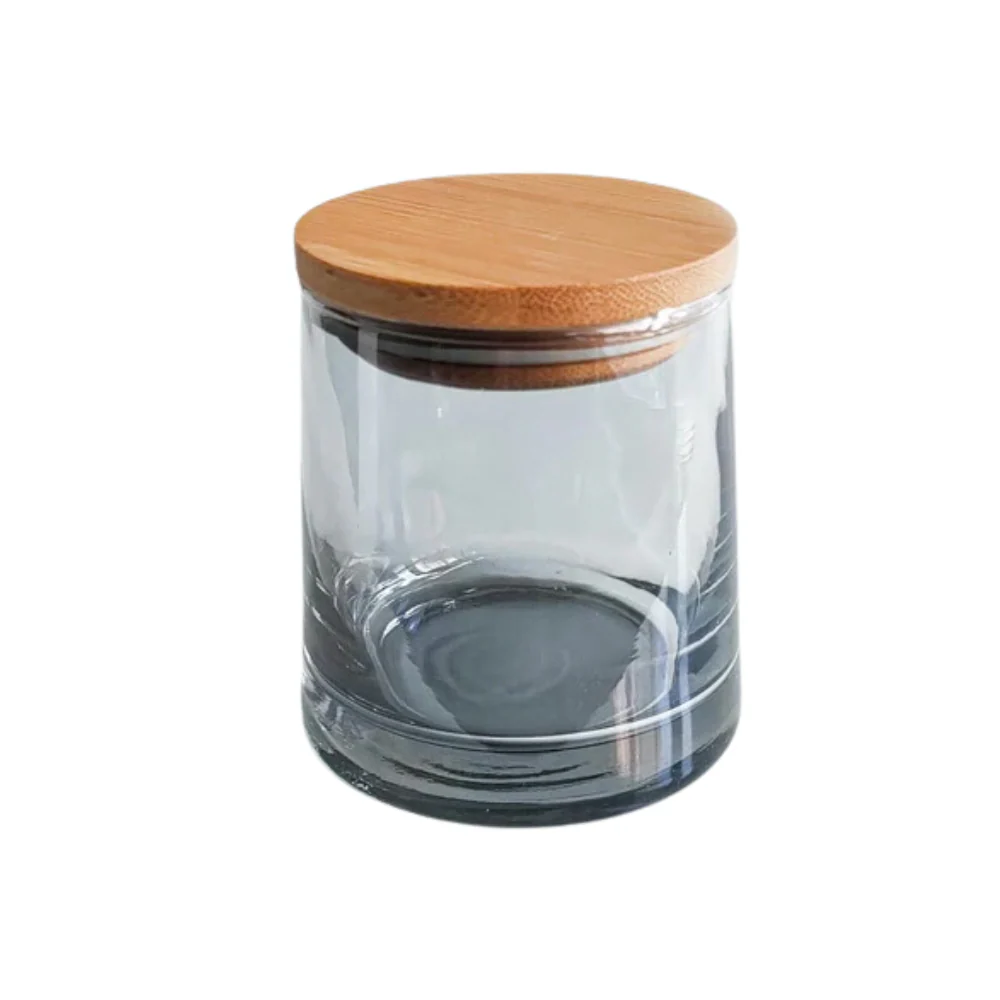 Frascos de Vidrio Grande con Tapa de Bambú - Imagen 3