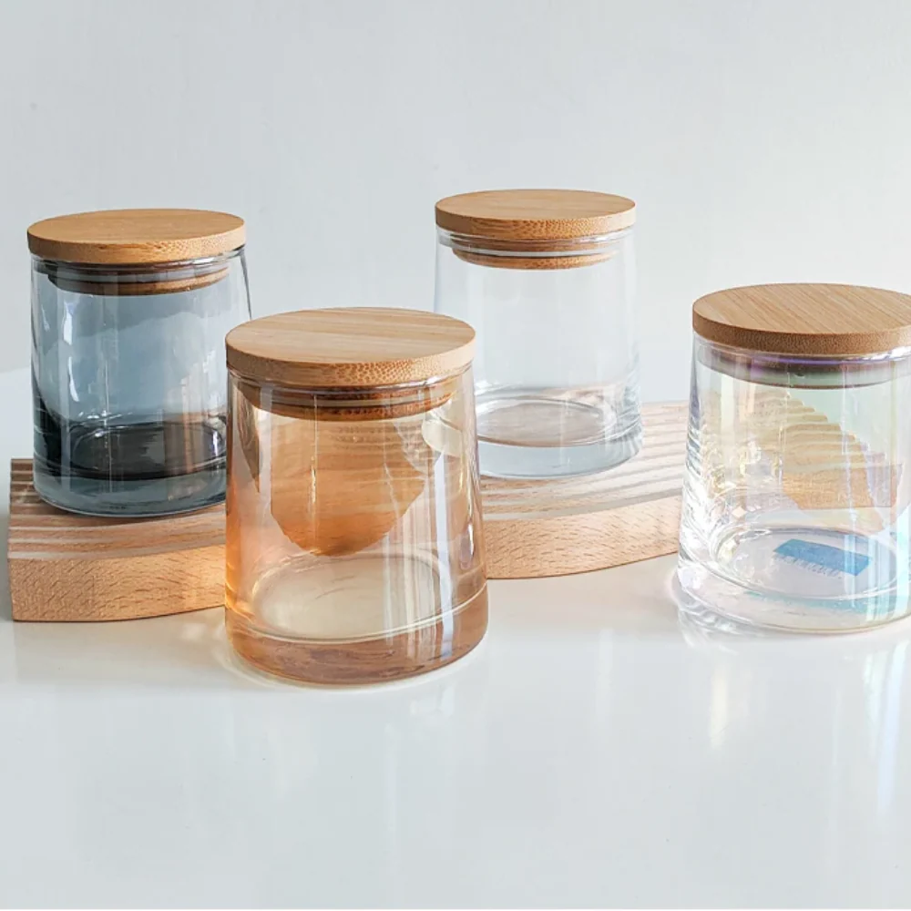 Frascos de Vidrio Grande con Tapa de Bambú - Imagen 5