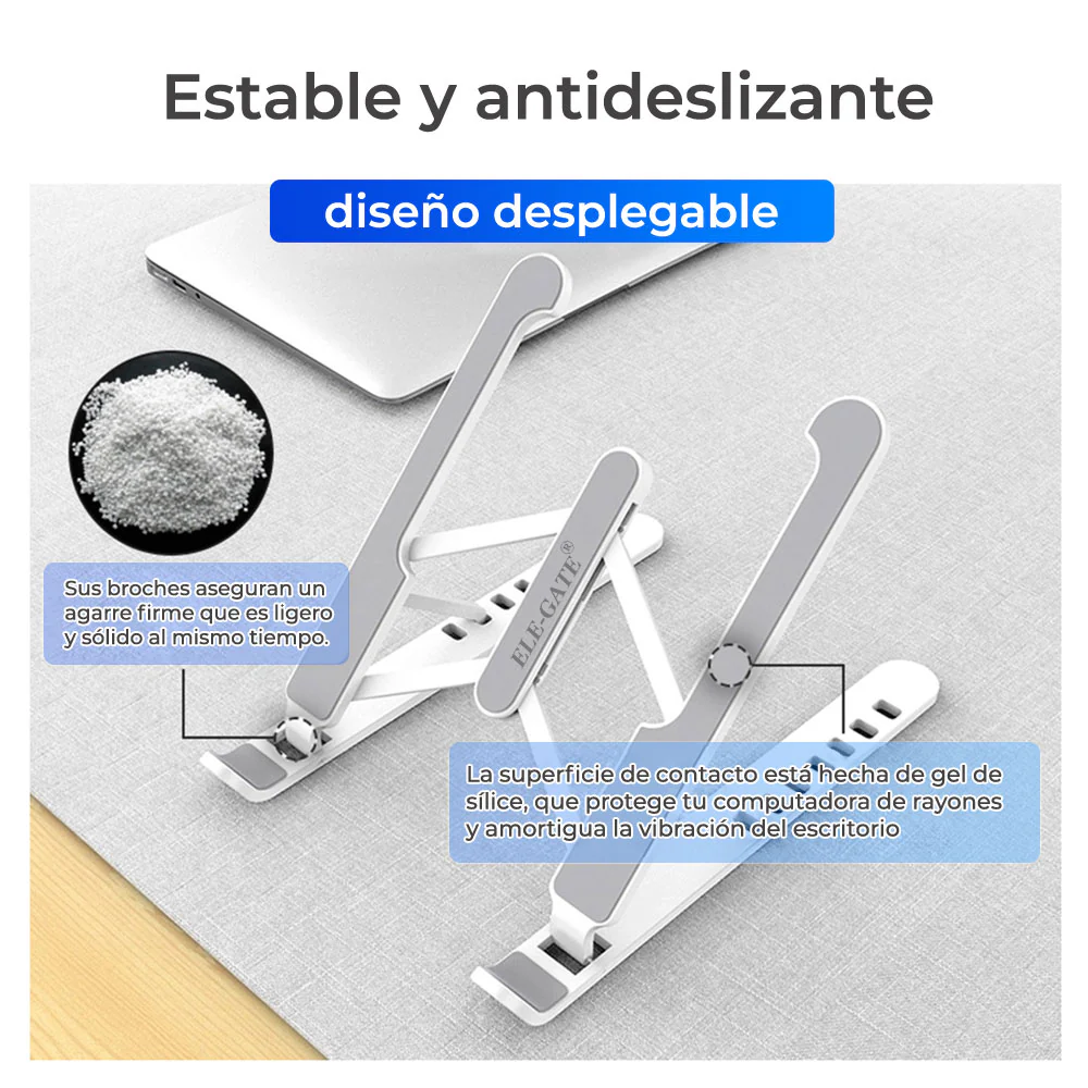 Base Soporte Para Laptop Plegable Portátil Y Ajustable - Imagen 2