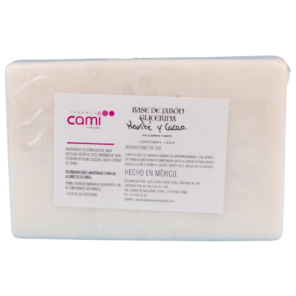 Glicerina Manteca Karité con Cacao Base para Jabón