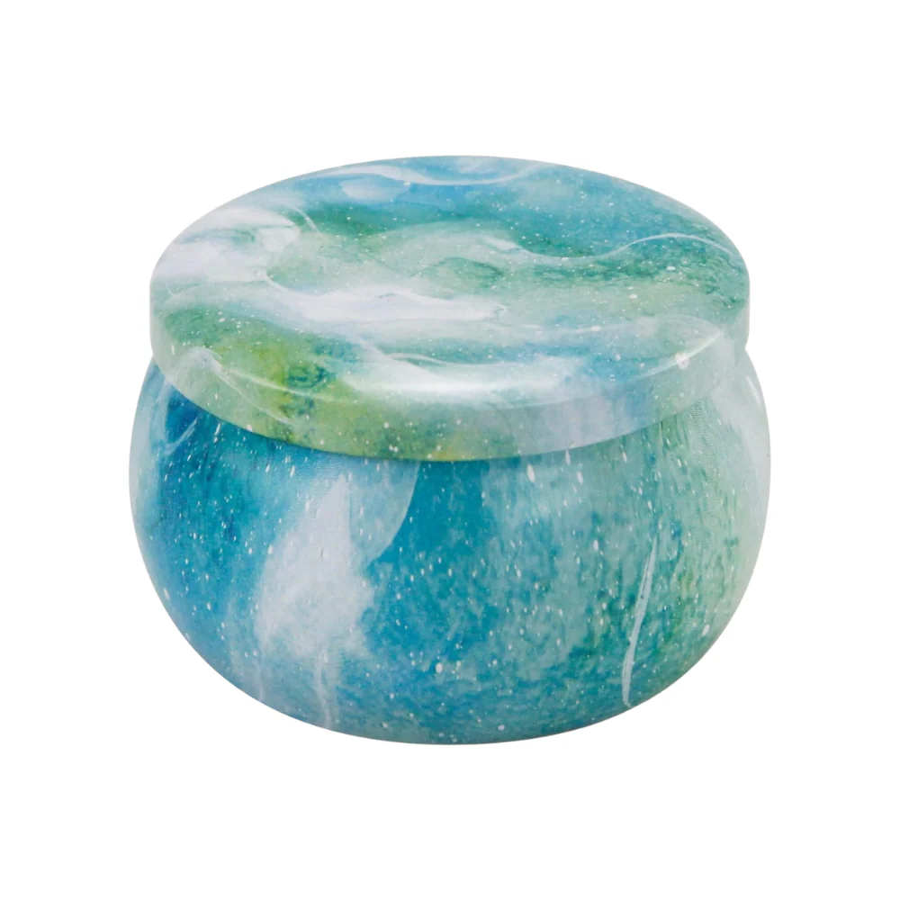 Lata Aluminio 4oz. para Vela Verde Agua