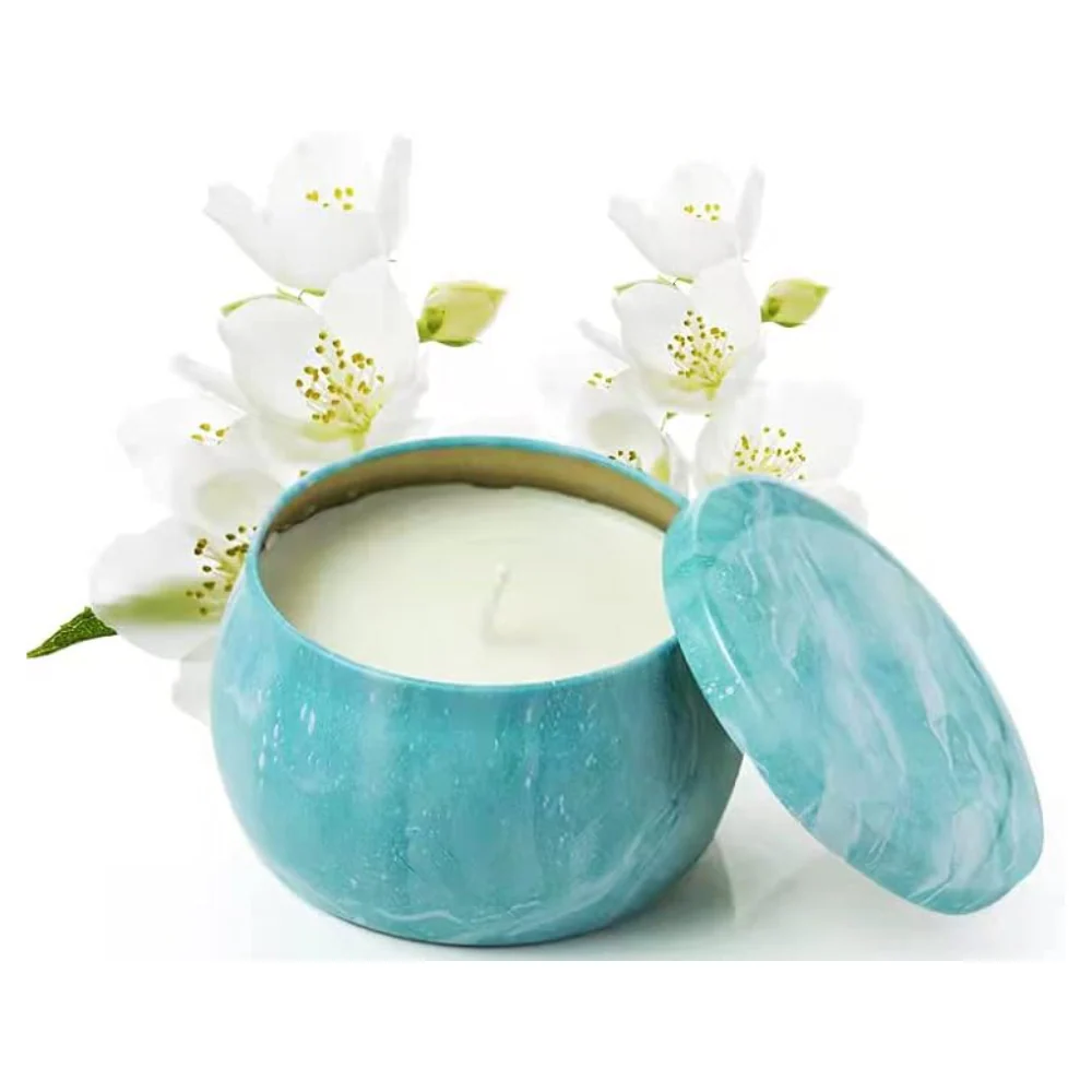 Lata Aluminio 4oz. para Vela Verde Agua - Imagen 2