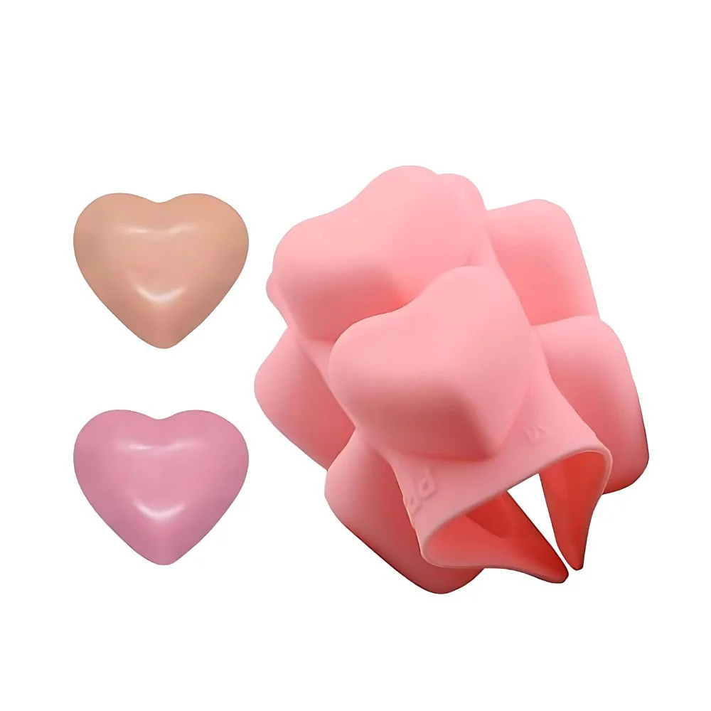 Molde De Silicón corazón 3D 6 cavidades - Imagen 2