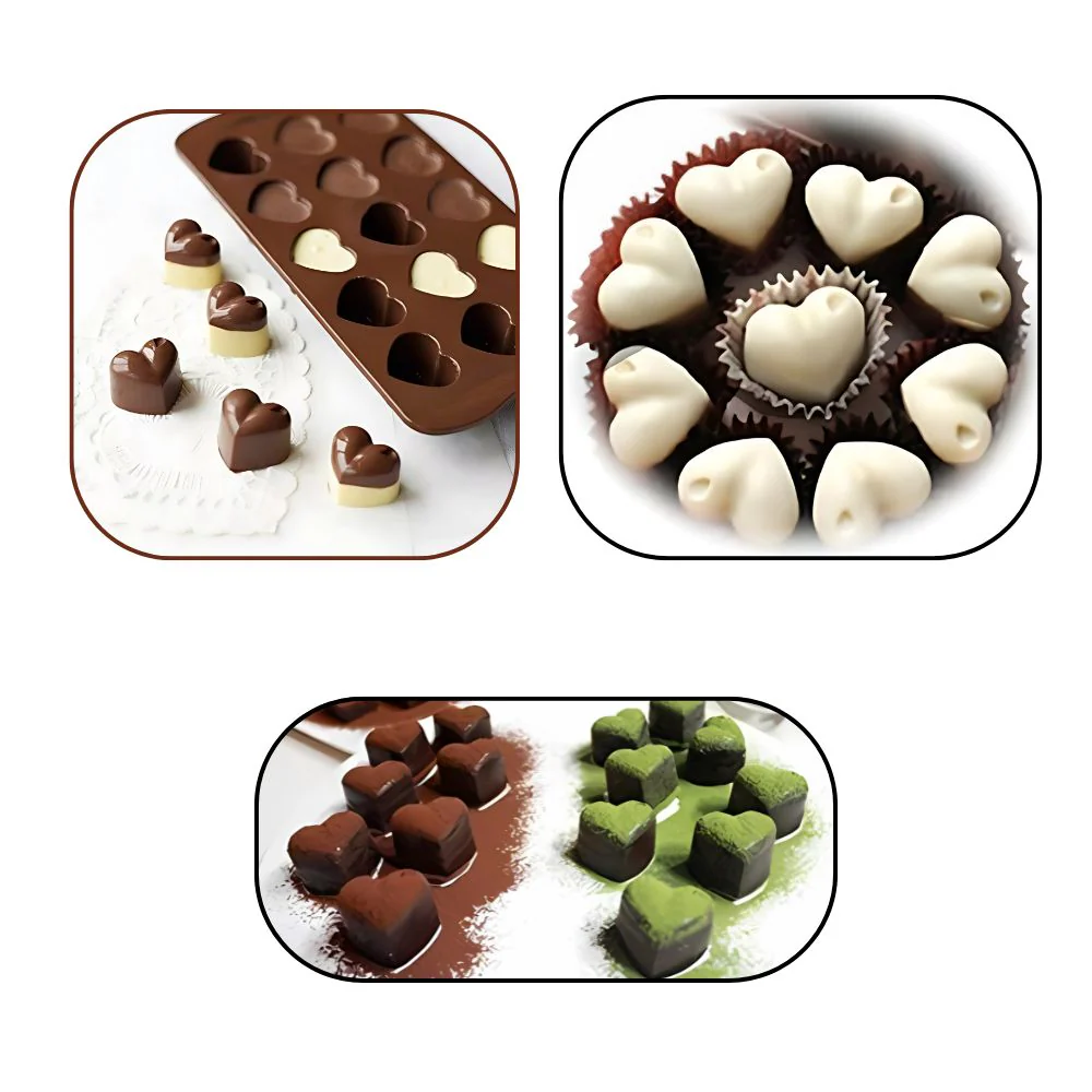 Molde De Silicon corazón trufero - Imagen 2
