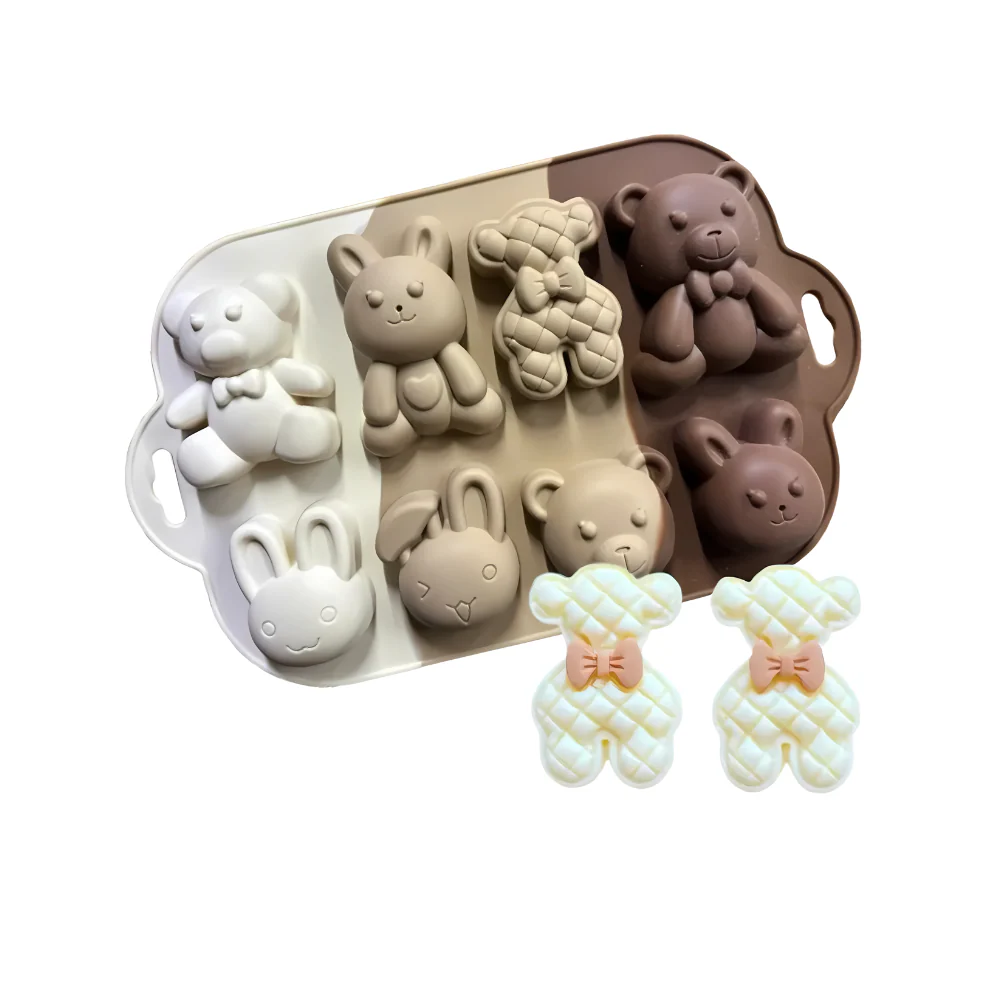 Molde Osos Y Conejos Reposteria