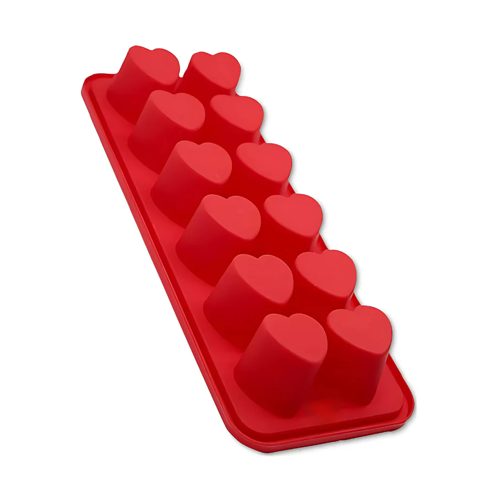 Molde De Silicón 12 Corazones - Imagen 2