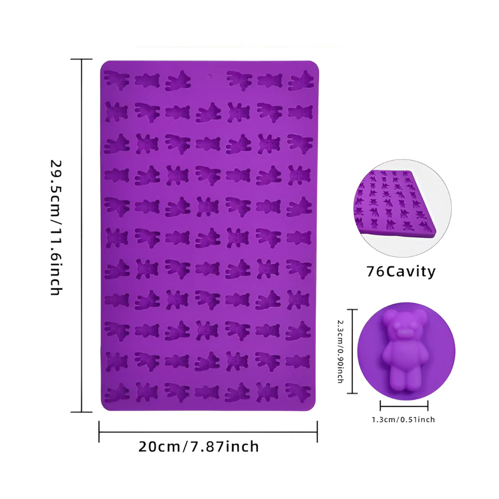 Molde 76 Osos Caramelo Gran Formato Gomitas - Imagen 3