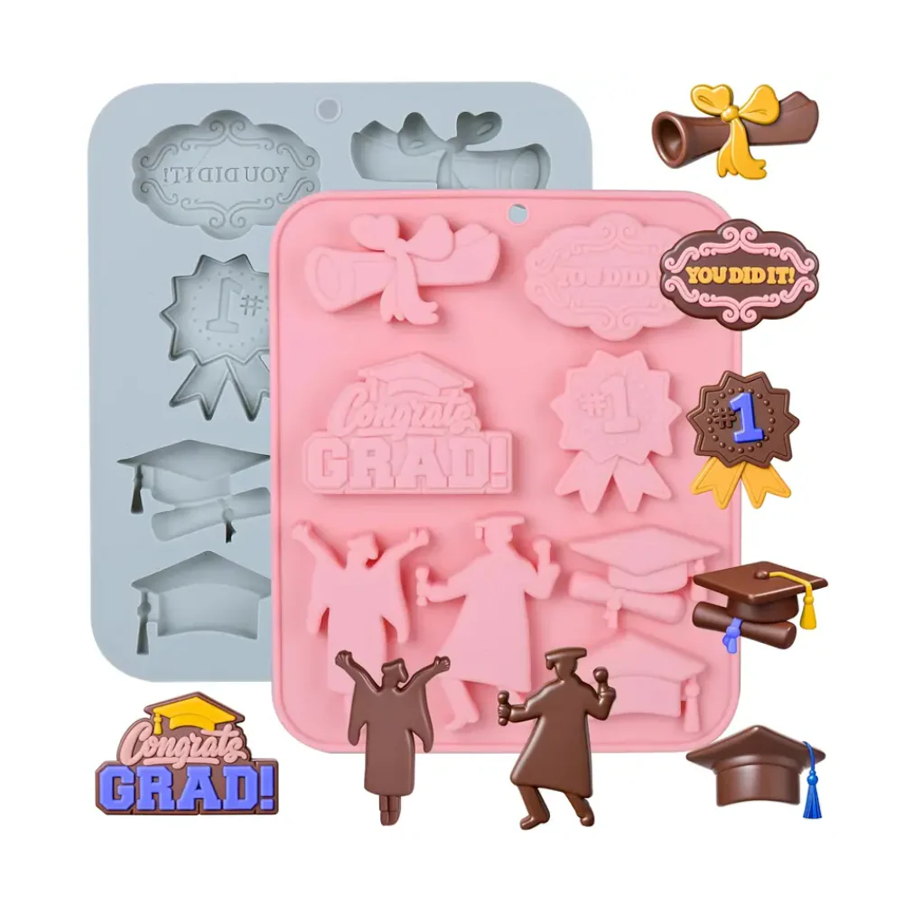 Molde de Graduaciones Birretes y Estudiantes