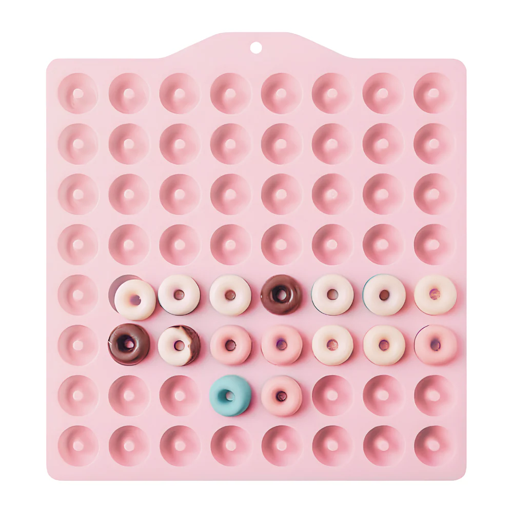 Molde Mini Donitas 64 Mini Aritos para Repostería - Imagen 3