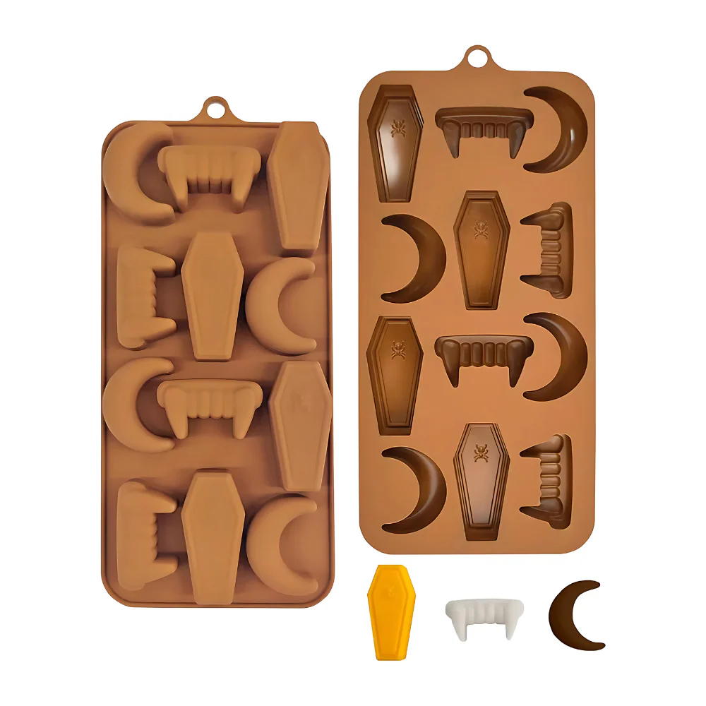 Molde Colmillos y Vampiros 12 Figuras Halloween