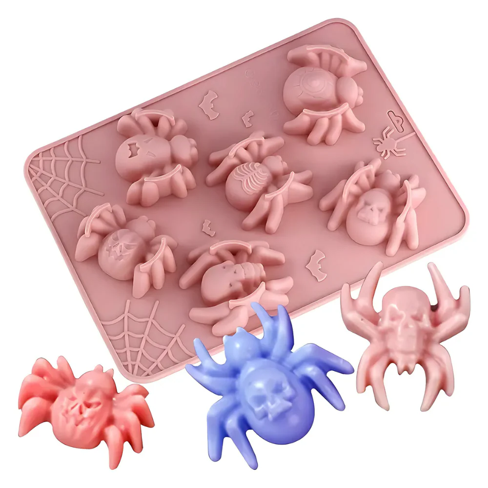 Molde 6 Arañas Miedo Halloween