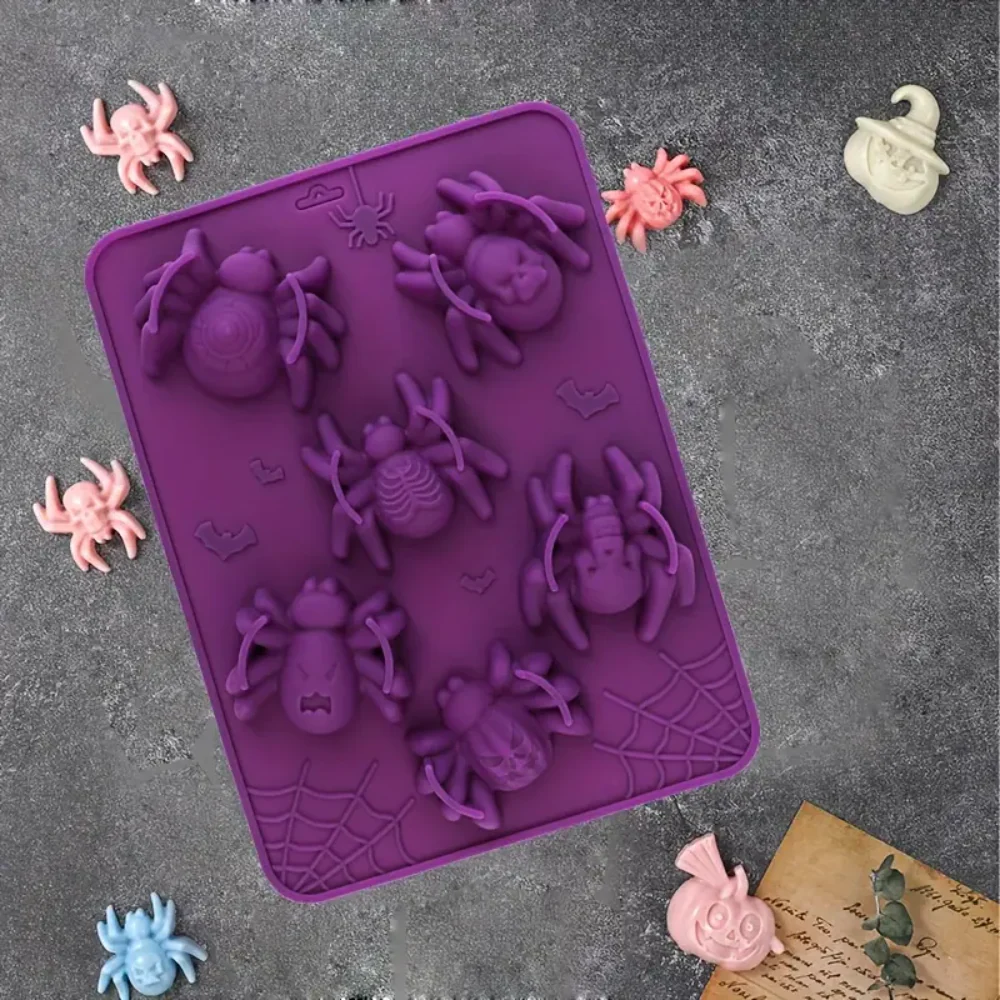 Molde 6 Arañas Miedo Halloween - Imagen 2