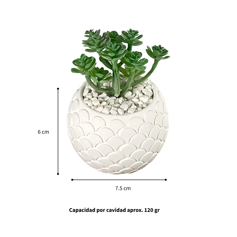 Molde Maceta Redonda Escamas - Imagen 3