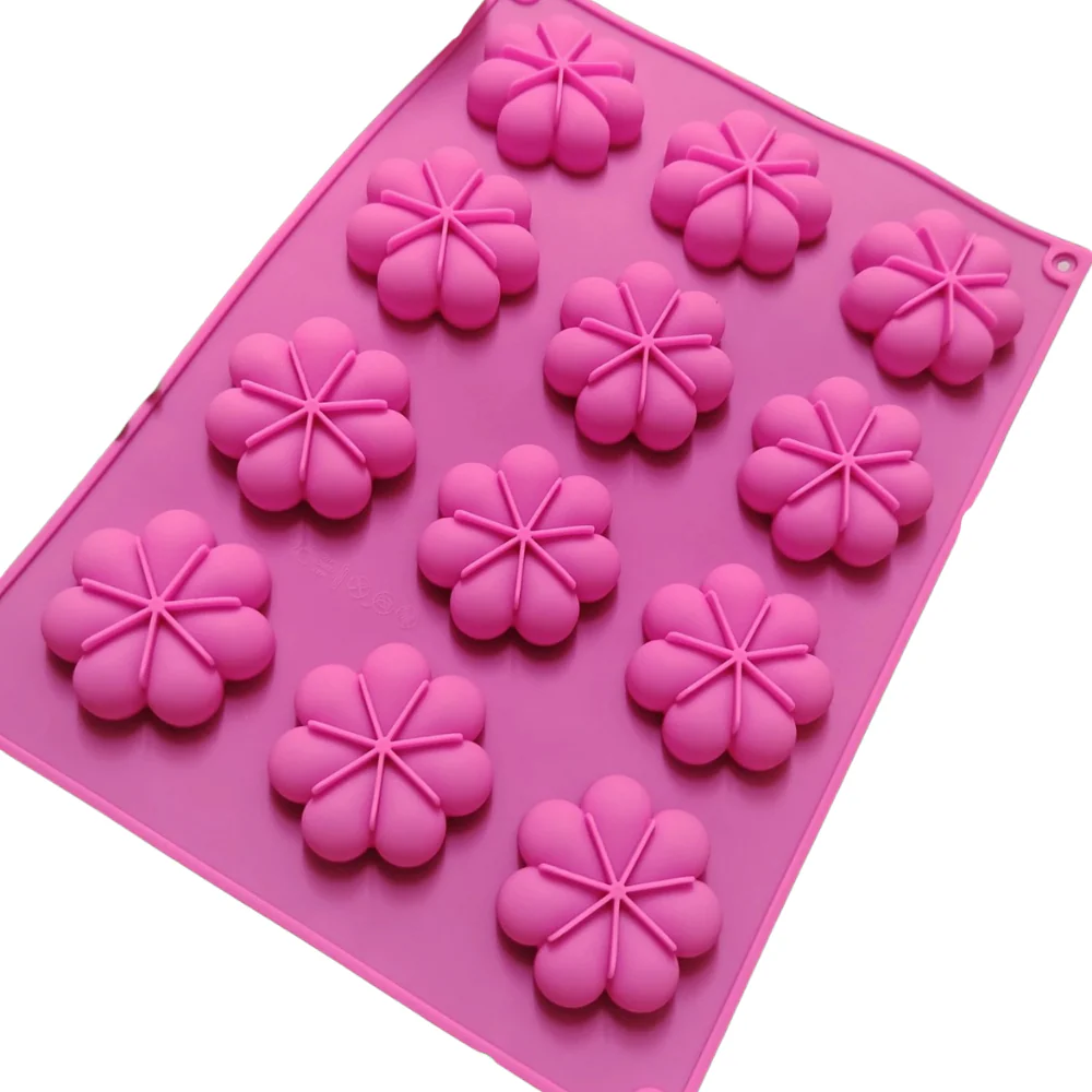 Molde 12 Flores Pétalos