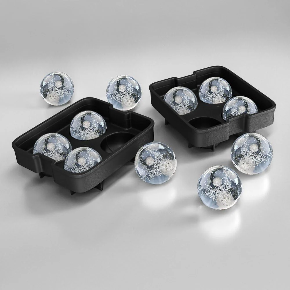 Molde de Silicón para Hielos de Esfera con 4 Cavidades - Imagen 2
