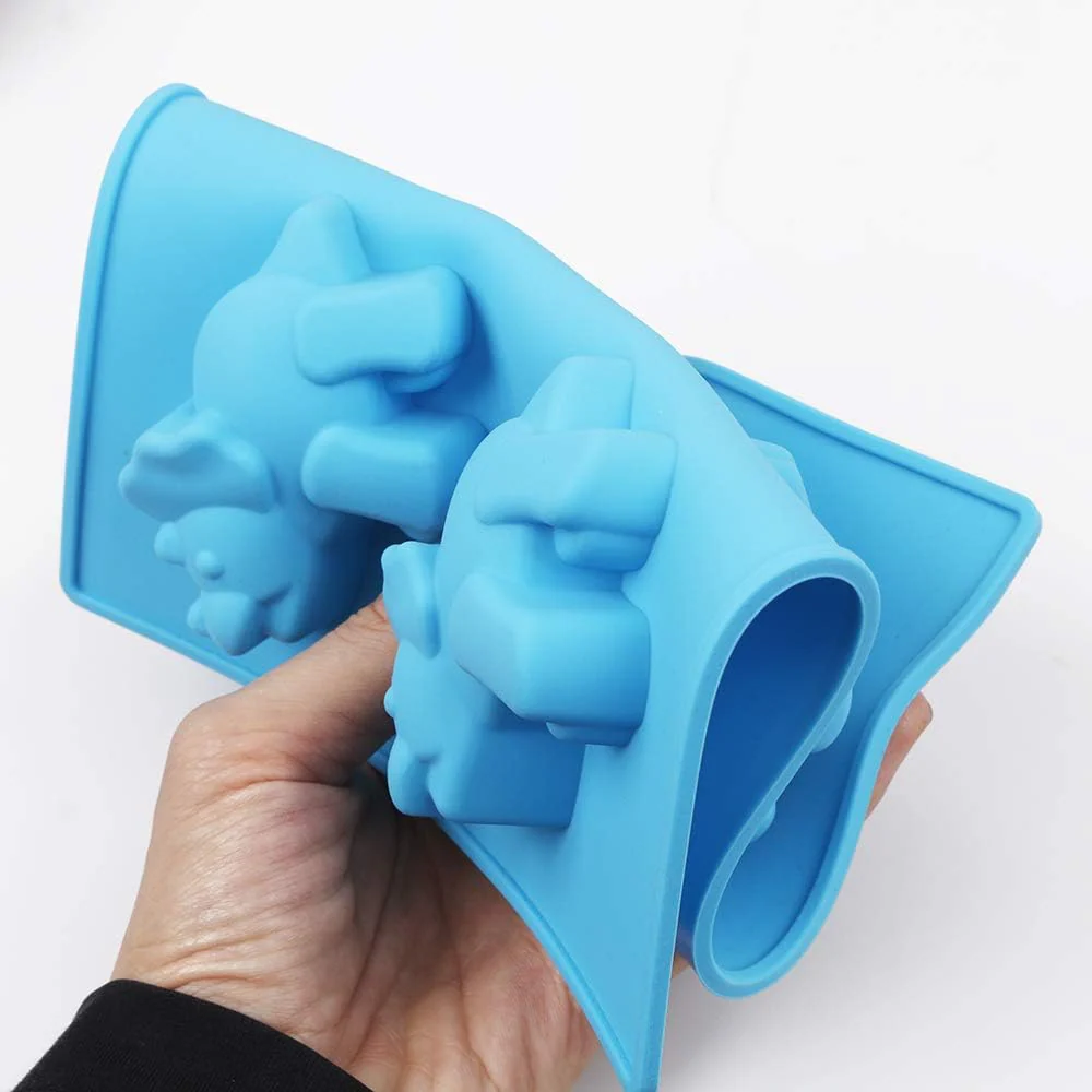 Molde de Silicón Doméstico 6 Cavidades Dinos 2D - Imagen 4