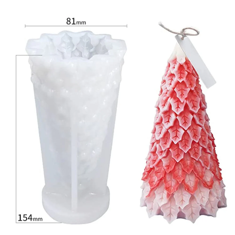 Molde Arbolito Navideño Hojitas 3D - Imagen 5